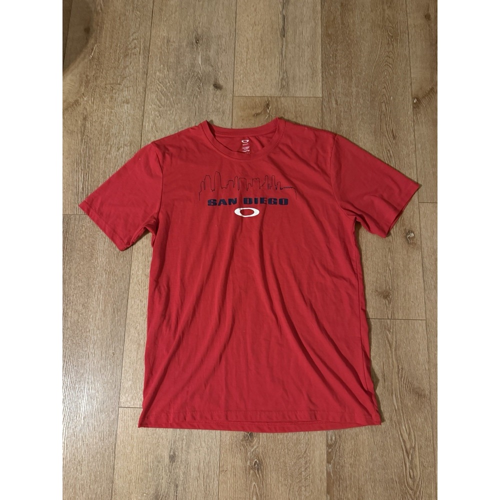 Oakley Mens Red Short Sleeve San Diego Graphic Shirt Size XL